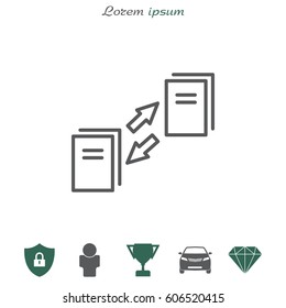 data synchronization icon. vector illustration