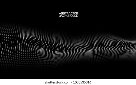 Data technology abstract futuristic illustration . Low poly shape with connecting dots and lines on dark background. 3D rendering . Big data visualization .