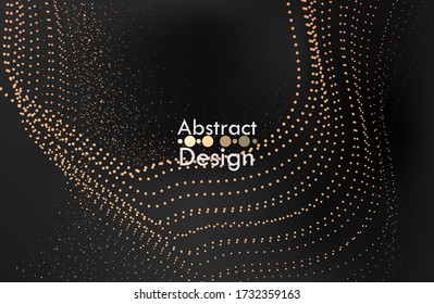 Ilustración futurista abstracta de tecnología de datos. Forma de polos baja con puntos de conexión y líneas sobre fondo oscuro. Ilustración vectorial.