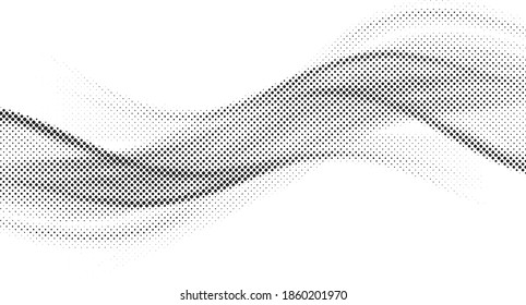 Data technology background. Abstract background. Connecting dots and lines on dark background. Abstract digital wave particles. Abstract halftone illustration background.
