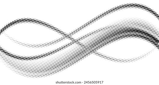 Data technology background. Abstract background. Connecting dots and lines on dark background. Abstract digital wave particles. Abstract halftone illustration background.