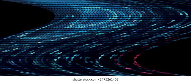 Data technology background. Abstract background. Connecting dots and lines on dark background. 3D rendering.