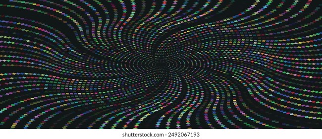 Data technology background. Abstract background. Connecting dots and lines on dark background. Abstract digital wave particles. Abstract halftone illustration background.