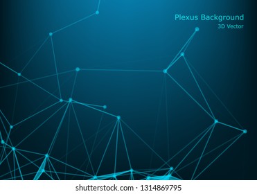 Data technology background. Big data visualization. Connecting dots and lines. Science background.