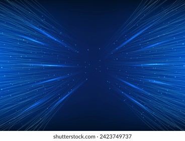 Data technology background The overlapping lines represent the aggregation of enormous amounts of information. By transferring data through the network network system. Illustration, Vector