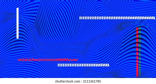 Data technology illustration. Abstract futuristic background. Wave with connecting dots and lines on dark background. A wave of particles. Big data visualization.