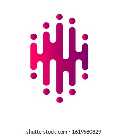 data technology logo design vector template