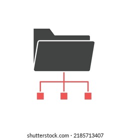 Symbole für Datentechnologie-Dienste, Vektorelemente für Infografiken