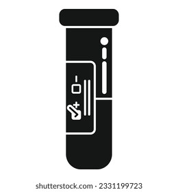 Data test tube icon simple vector. Medical lab. Result clinic