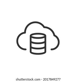 Data thin line icon. Symbol in trendy outline style. Premium design for web and apps. Perfect for UI. 