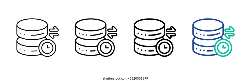 Data Throughput Icon Collection Different Style Outline