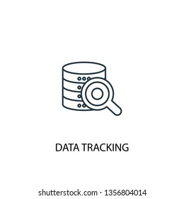 data tracking concept line icon. Simple element illustration. data tracking concept outline symbol design. Can be used for web and mobile UI/UX