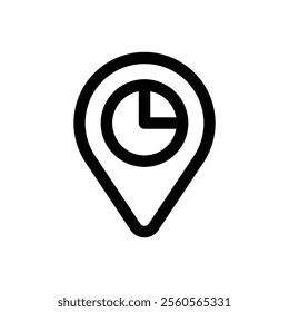 Data tracking. Editable stroke vector icon.