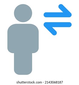 data transfer among the peers of the group with opposite arrows