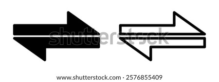 Data transfer arrow icon vector isolated on white background.