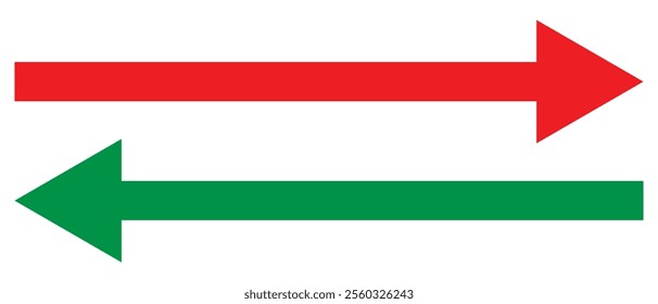 Data transfer arrows icon. Both side arrow icon. Exchange arrow icon. Right and left pointer arrow. Vector illustration.