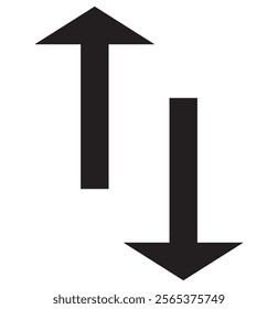 Data transfer arrows icon vector. Recycling, exchange, left and right and direction sing, up and down symbol arrow icon in transparent background,  Left right arrows simple line vector icon. eps 10