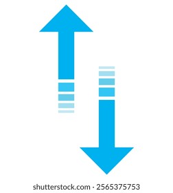 Data transfer arrows icon vector. Recycling, exchange, left and right and direction sing, up and down symbol arrow icon in transparent background,  Left right arrows simple line vector icon. eps 10