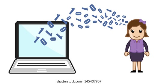 Data Transfer Concept - Vector Illustration