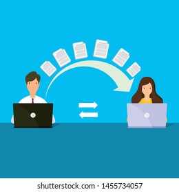 data transfer concept. vector - illustration