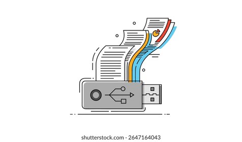 Transferência de dados e processamento de documentos conectados por meio da tecnologia USB