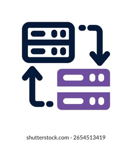 data transfer duotone icon. Sleek and modern vector icon for websites, mobile apps, marketing materials, and corporate design. Fully scalable and ready to use.