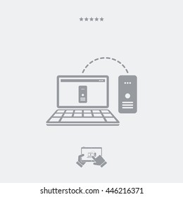 Data transfer - Essential web flat icon