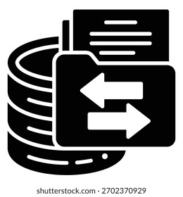 Ícone de transferência de dados ou envio de arquivo