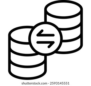 Data Transfer Glyph Icon Design For Personal nad Commercial Use