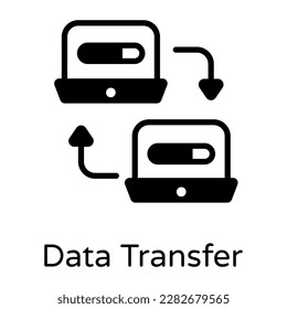 Data transfer glyph vector design 