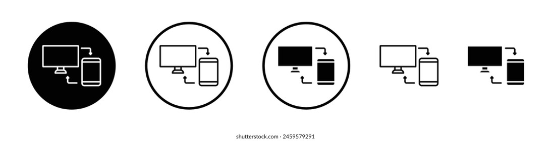 Colección de iconos de transferencia de datos. Símbolo de migración de datos.