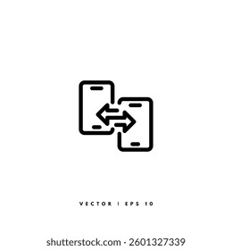Data Transfer Icon. Editable Stroke