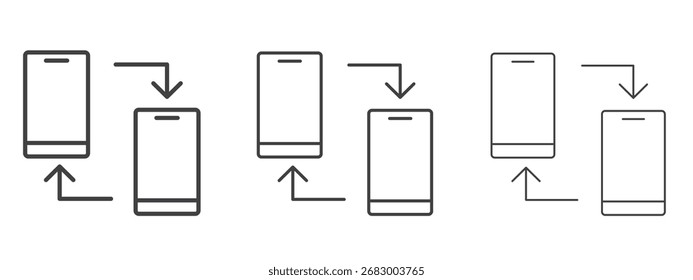 Data transfer icon - editable stroke vector illustration