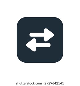 Icono de transferencia de datos, flechas de intercambio, símbolo de sincronización, conexión, icono de equilibrio de carga.