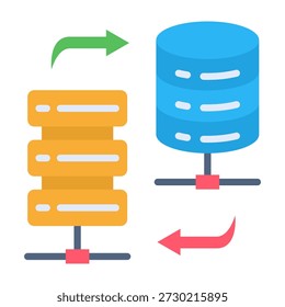 Data Transfer Icon Flat Design Vector Illustration