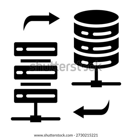 Data Transfer Icon Glyph Design Vector Illustration