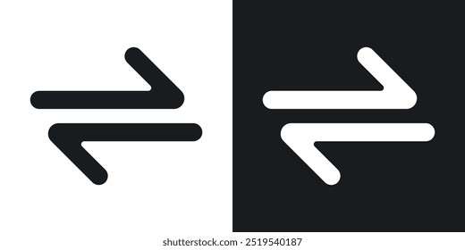 Data transfer icon icons in black and white filled style