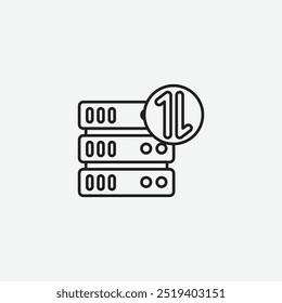 Data transfer icon isolated on white background