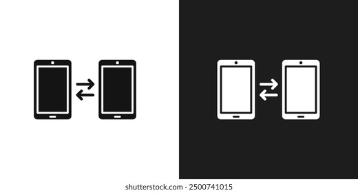 Icono de transferencia de datos Vector de arte de línea