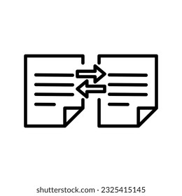 a data transfer icon in line style