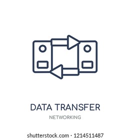 Data transfer icon. Data transfer linear symbol design from Networking collection. Simple outline element vector illustration on white background.