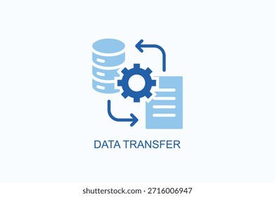 Ilustração De Vetor Isolado De Ícone Ou Logotipo De Transferência De Dados