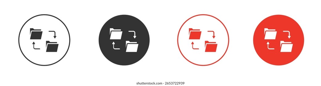 Data transfer icon for logo, vector sign symbol for design