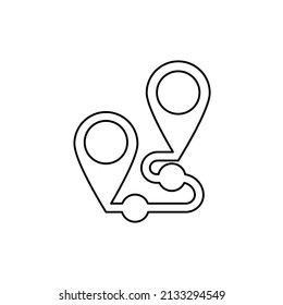 data transfer icon, from one point to another, vector illustration