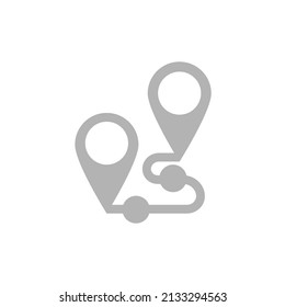 data transfer icon, from one point to another, vector illustration