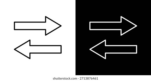 Pictograma de contorno de icono de transferencia de datos aislado en blanco. Vector Forma de icono.