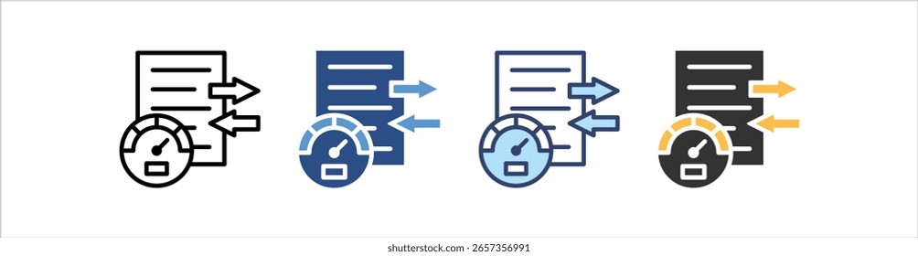 Data Transfer Icon Set Multiple Style Collection