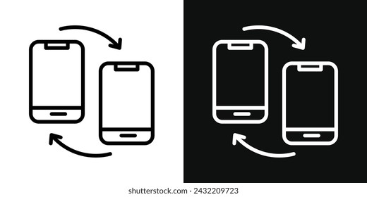 Data Transfer Icon Set. Vector Illustration