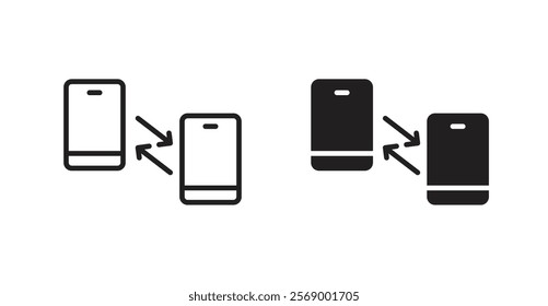 Data transfer icon set vector graphics designs
