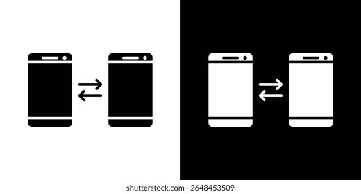 Data transfer icon symbol collection. Flat vector stock illustration.